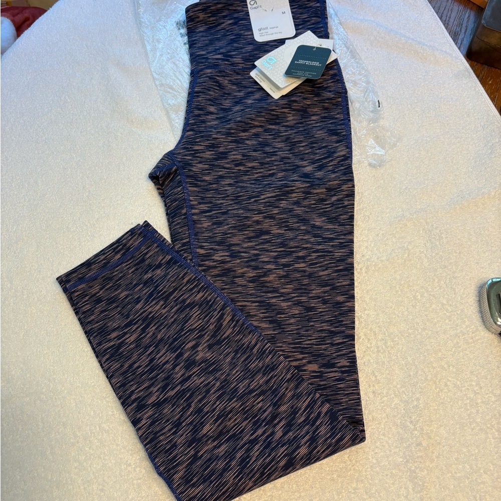 GAP Navy / Pink Patterned Leggings/ gfast High Rise